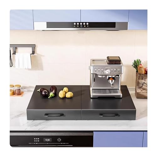 QSTGX Cubre Encimera Acero Inoxidable Protector Placa Cubierta Universal para Cocina Diseño Antideslizante A Prueba de óxido(A,30x40x5cm)