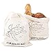Joejis Sacchetto pane Set di 2 sacchetti cotone per il pane fatto in casa e prodotti da forno Sacchetti 30x40cm per conservare il pane Borsa per pane alternativa eco alla plastica monouso per alimenti