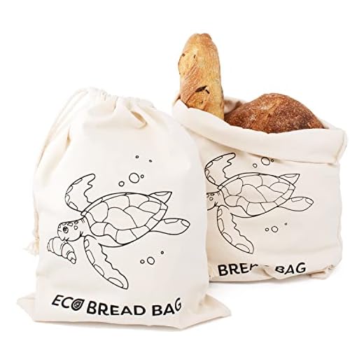 Joejis bolsa pan de algodón para pan casero y productos de panadería 30 x 40 cm juego de 2 baguette bag ecológica talega pan de desperdicio cero alternativa al plástico desechable
