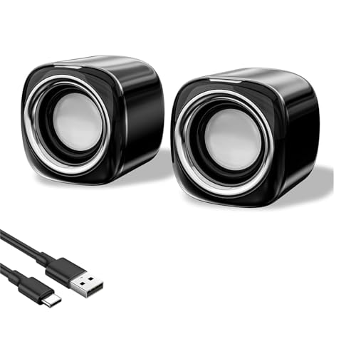 Computer Speakers for Desktop PC,Mini Computer Speakers with Bluetooth,USB Powered 3.5mm Aux Speaker for PC,Laptop,Tablet