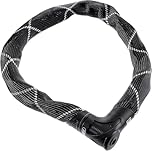 ABUS Kettenschloss Iven Chain 8210 – Fahrradschloss aus gehärtetem Stahl – mit Kunstfaserummantelung Sicherheitslevel 10 – 85 cm – Schwarz