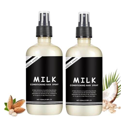 Super Milk Conditioning Hair Primer, Super Milk Acondicionador Capilar En Spray Suave, Cuidado Capilar Nutritivo De Leche Suave, Para Todo Tipo De Cabellos (2pcs)