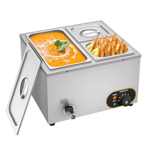 MOOTACO 3 Pans Commercial Food Warmer Buffet Bain Marie Steam Table by MOOTACO - Used condition - CA$129.58
