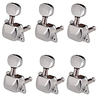 Myhoomowe Mécaniques semi-fermées 6R Chevilles d’accordage en métal chromé pour accessoires de guitare - Les Beatles, Paul McCartney, John Lennon, RIngo Starr, George Harrison