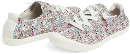Skechers womens Sneaker, White Mutli, 7.5 US | Image 4