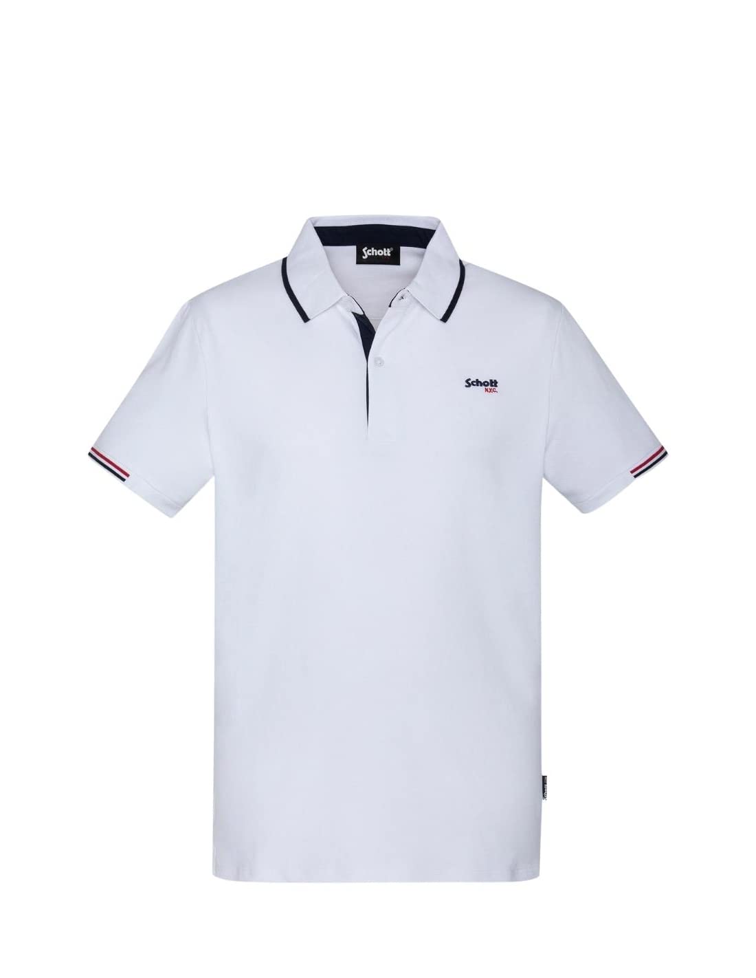Polo Homme Schott Ref 56519 Blanc - Blanc
