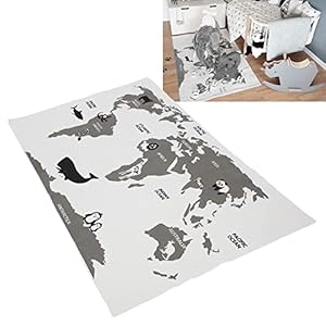 Wereldkaart patroon speelkleed, baby speelkleed groot formaat wereldkaart vloer speelkleed opvouwbare speelkleed voor buiten spelen((wereldkaart))