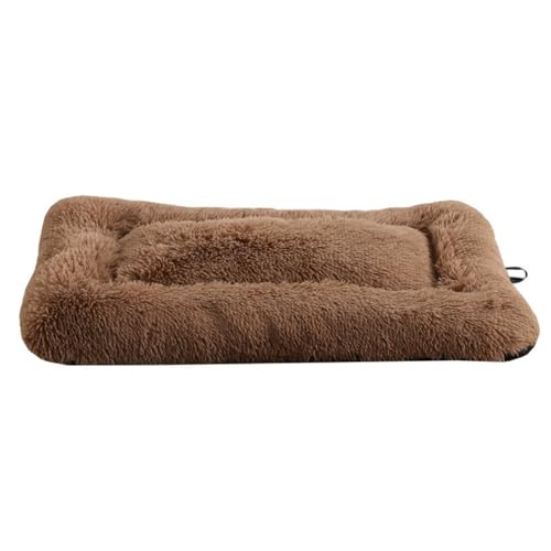 Donut Dog Beds Mateju Plush Pet Bed Rectangle, Fluffy Pet Cushion Thick Warm Soft Plush Dog Cat Bed for Indoor Calming Puppy Kitten Petbed with Non Slip Bottom, for Small Medium (Brown,S 60x40cm)