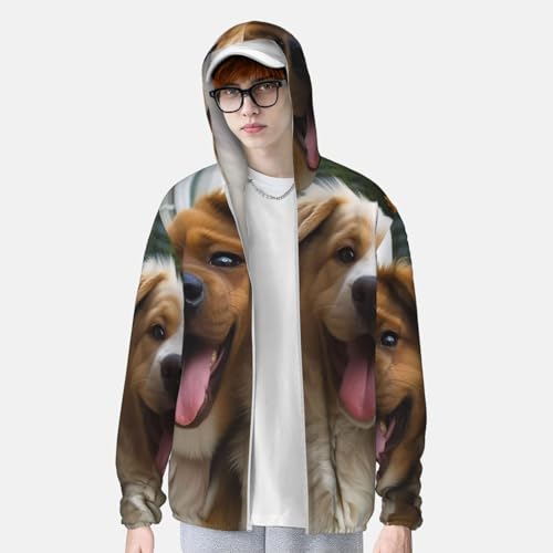 Sweat à capuche fermeture éclair Funny Dogs veste manches longues