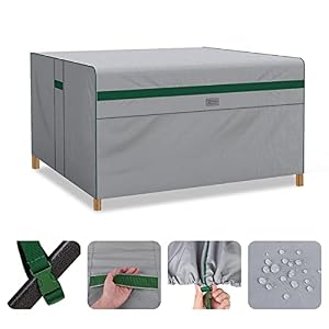 Sekey Sekey Schutzhülle für Gartenmöbel, Tischabdeckung für den Außenbereich, wasserdicht, Schutzhülle für Gartentisch mit Seil und Schnalle, quadratisch (125 x 125 x 74 cm) - Hellgrau Sekey Sekey Schutzhülle für Gartenmöbel, Tischabdeckung für den Außenbereich, wasserdicht, Schutzhülle für Gartentisch mit Seil und Schnalle, quadratisch (125 x 125 x 74 cm) - Hellgrau
