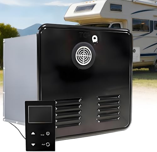 Rv Tankless Water Heater, Instantaneous Rv Water Heater, 55,000 Btu Instant Hot Water, Thermostatic Control, 15x15 Inch Door, 12v Dc, Stainless Steel, Suitable For Rvs/Campers white (Black)