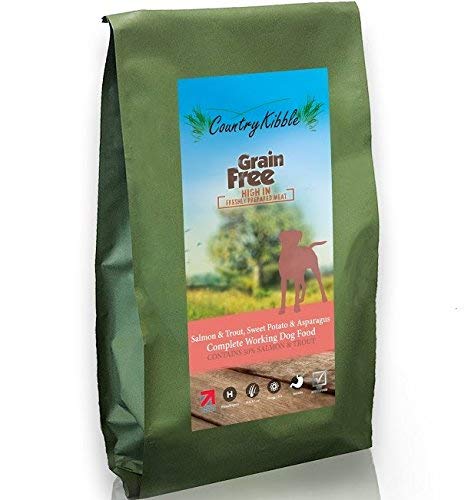 Country Kibble Natural Grain-Free Working Dog Food - 15Kg - VAT FREE (LARGE BREED Salmon, Trout, Sweet Potato & Asparagus, 15kg)