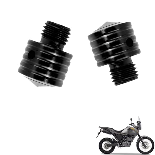 generisch 2PCS motorrad spiegel blindstopfen kompatibel mit Yamaha XT660Z Tenere ABS,staubdicht tuning zubehör(black)