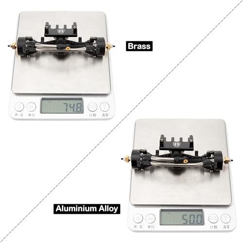 MEUS RACING 4WS Nylon SCX24 Axles with Isokinetic 3-Section CVD for Axial SCX24 C10 JLU Gladiator Bronco Deadbolt 1/24 RC Crawler, +5mm Widened and 52° Max. Steering Angle