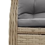 Garten-Essgruppe 9-teilig Polyrattan & Akazienholz Beige
