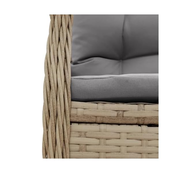 Garten-Essgruppe 9-teilig Polyrattan & Akazienholz Beige