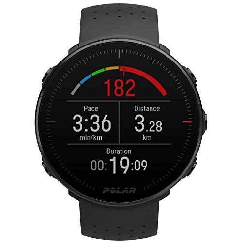 Polar Vantage M -Reloj con GPS y Frecuencia Cardíaca - Multideporte y programas de running - Resistente al agua, ligero- Negro Talla S