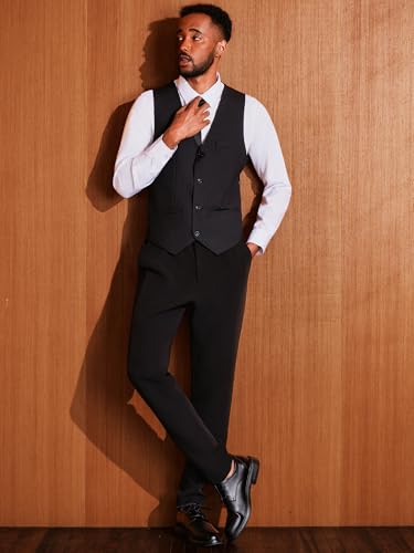 MAGE MALE Men's Stretch Dress Pants Slim Fit Skinny Tapered Suit Trousers Lightweight Business Casual Office Wear4