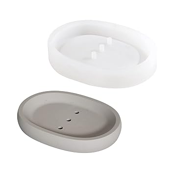 Nicole Silicone Mold for Cement Soap Dish Handmade Concrete Plate Mould One Size L0245