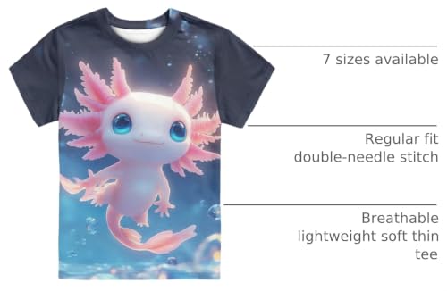 Image of Xhuibop Kids T Shirts for Boys Size 3-16 Girls Short Sleeve Sportswear Active Tops