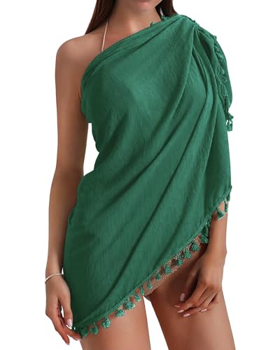 Image of Eicolorte Sarong Cover Up Womens Beach Cover Up Bikini Bathing Suit Swimsuit Swimwear Coverup Sarong Pareo Wraps for Women