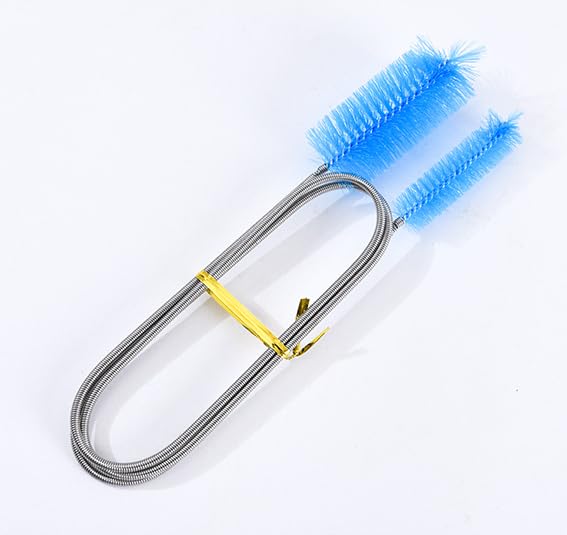 STEEL-LAND パイプブラシ 1.5m 両頭ブラシ 大小両用ヘッド 2個セット ステンレス製 強化タイプ 自由に曲がる フレキシブル ホース 排水口・排水管・水槽・アクアリウム対応 [並行輸入品]