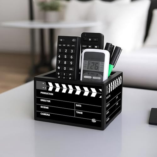 Image of Nutcase Designer Wooden Remote Control Holder Stand Organizer Caddy for TV /AC Remotes-Multipurpose Desk Organiser-6�x4�x4�- Filmy