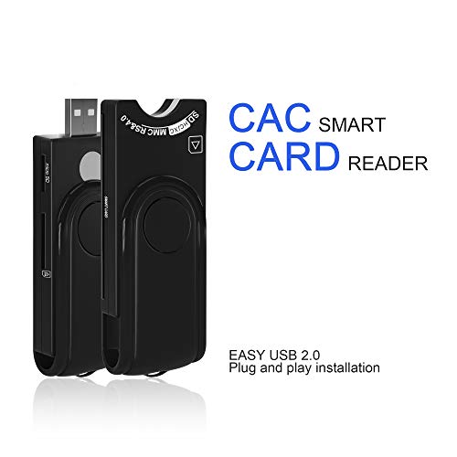 Smart Card Reader USB, Cateck DOD Military USB, CAC Card SIM Credit Memory Card Reader, SDHC/SDXC/SD & Micro SD Card Reader for SIM and MMC RS & 4.0 Applicable System Windows, Linux/Unix, MacOS X - Thumbnail 7