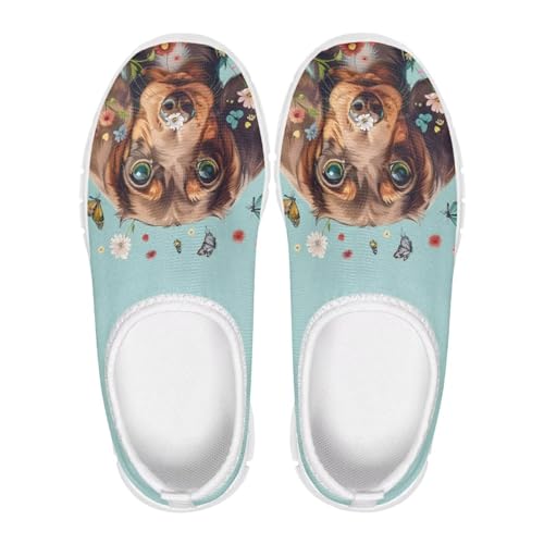 Cute Dog Shoes for Girls School Sneakers Breathable Mesh Running Shoes Lightweight Slip on Tennis Shoe2