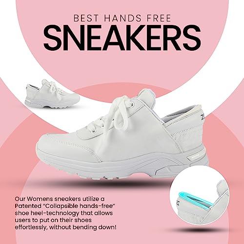 Image of ZEBA Hands Free Slip on Sneakers for Women - Step Up Your Comfort and Style with Perfect Walking Shoes and Fashion Sneakers