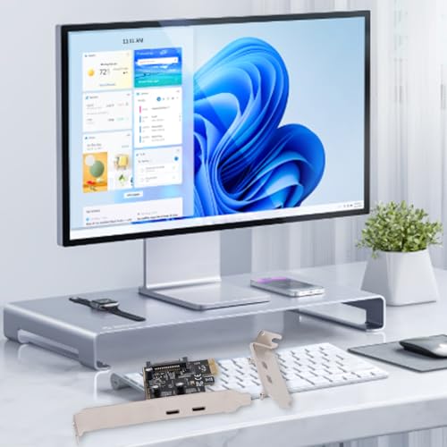 Tarjeta PCIe a USB 3.2 Gen 1 de 5 Gbps tarjeta de expansión USB C para PC de sobremesa 5