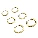 Gold Hoop Earrings,Cartilage 10MM 12MM 14MM Surgical Steel of Hinged Small Hoop Earrings for Women&Men Lip Nose Piercing
