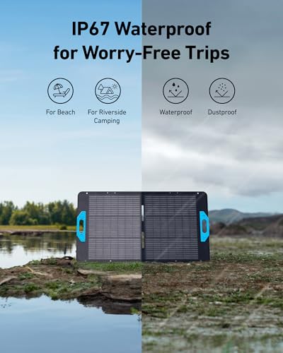 Anker SOLIX F2000 Portable Power Station, PowerHouse 767, 2048Wh GaNPrime Solar Generator with 100W Solar Panel, LiFePO4 Batteries, 4 AC Outlets Up to 2400W for Home, Power Outage, Outdoor Camping