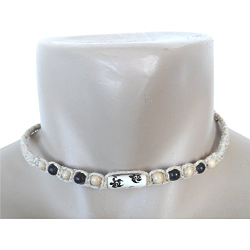 Hawaiian Honu Sea Turtle Hemp Bead Choker Necklace2