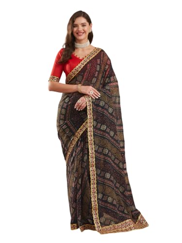 Image of Women's Banarasi Silk With Jacquard Print Saree With Blouse
