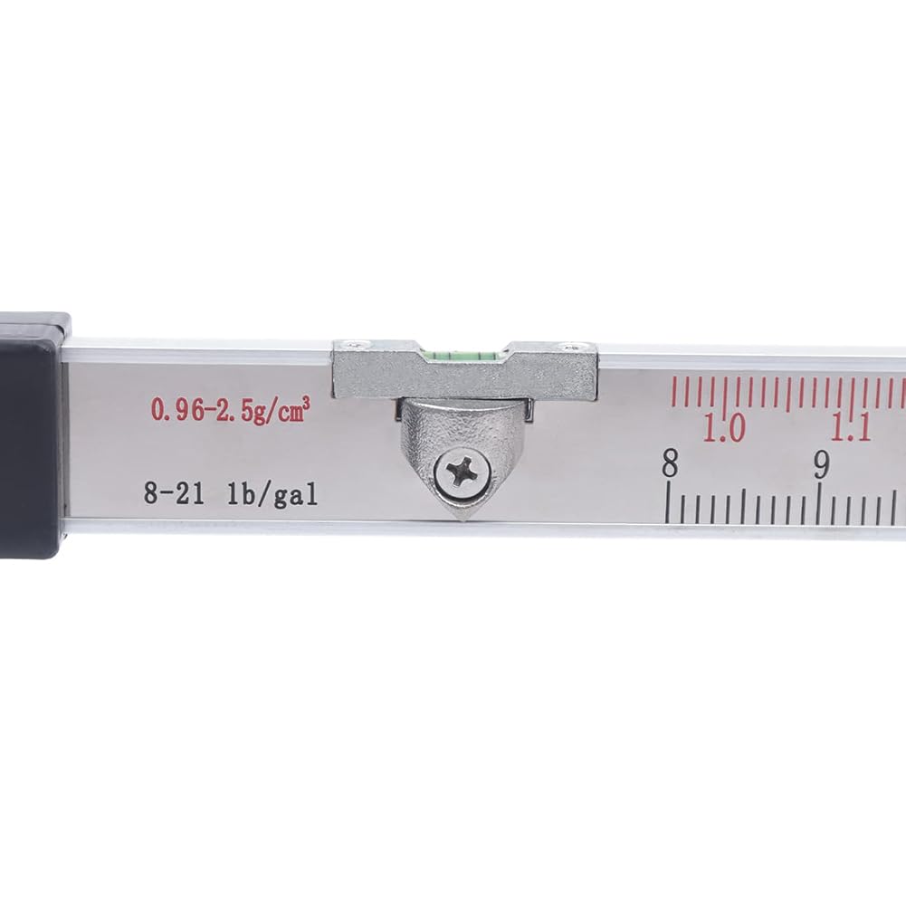 Hidrómetro de lodo para medición de densidad de líquidos de laboratorio, rango de 0,96-2,5 g/cm³, precisión de 0,01 g/cm³, doble escala