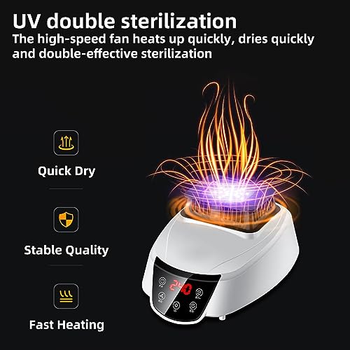 droger, intelligente bescherming tegen oververhitting tegen constante temperatuur, luchtdroger kleding, opvouwbaar aanraakscherm, verwarmde kledingdroger met hoes, regenachtig weer, blauw - Image 3