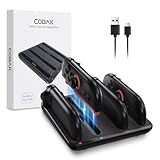 CoBak Charging Dock for Nintendo Switch 2 Joy-Con Controllers - 4-in-1 Fast Charger Station with Magnetic Base, Weighted Stand, and Overcharge Protection - Includes Charging Cable
