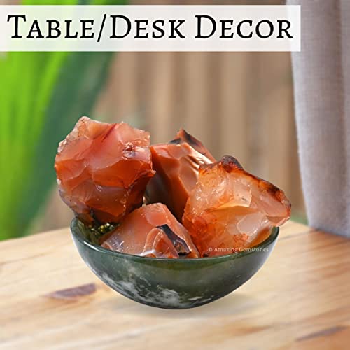 Image of Amazing Gemstone Carnelian Raw Crystals and Healing Stones, Natural Rocks for Tumbling - DIY Raw Stones and Crystals, 2 Pieces