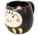 Design mignon et élaboré : tasses au design mignon et élaboré avec motif chat et daruma avec 4 variations de couleurs. Il rend votre heure de thé heureuse et agréable.