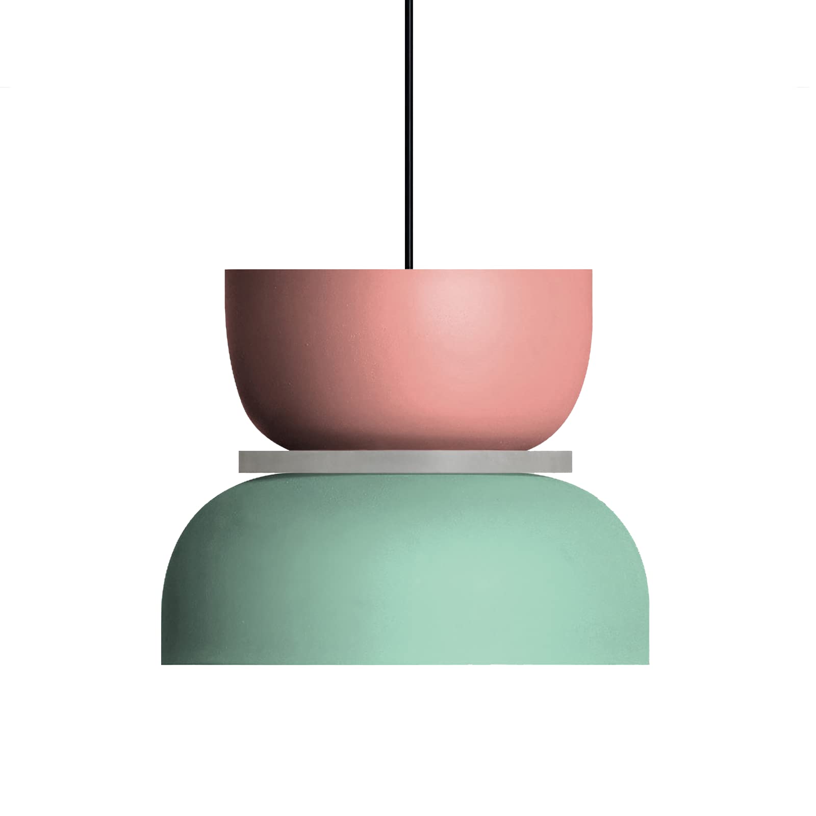 DJAMEL Modern Pendant Light Macaron Colorful Iron Chandelier Nordic Round Aluminum Shade Hanging Pendant Light for Kitchen Island Dining Room