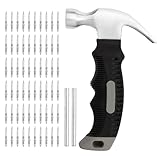 200 Pcs Hardware Nails Double Head Skirting Nails with Mini Claw Hammer Set with 4 Tools - Invisible Seamless...