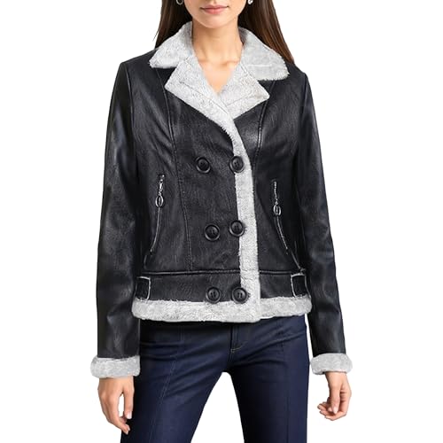 Veste en cuir synthétique femme pour vos sorties d'hiver stylées