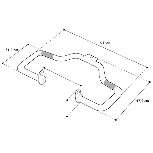 Pare Carter pour Harley Davidson Sportster Forty-Eight 48 (XL 1200 X) 10-20 Craftride Mustache Noir