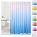 Produktbild Sanilo Duschvorhang, viele einfarbige Duschvorhänge zur Auswahl, hochwertige Qualität, inkl. 12 Ringe, wasserdicht, Anti-Schimmel-Effekt (180 x 200 cm, Blau)