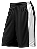 A4 Adult 10' Reversible Moisture Management Short, Blk/Wht, XXX-Large