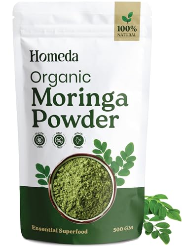 Image of Shudh Online Moringa Leaves Powder Organic, Murungai Leaf powder (500 Grams), Munagaku, Muringayila, Moringo, Morigana, Muringa for hair growth, weight loss, face, tea