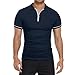 Camicia da Uomo Casual con Cerniera in Tinta Unita Camicetta con Colletto rovesciato Camicia a Maniche Corte Camicia Casual alla Moda Porta Giacca da Viaggio