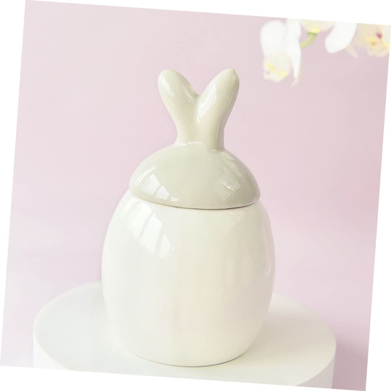 ふたつき入れ物 ウサギ 置物陶器製 Amazon.co.jp: 2Pcs 陶器 うさぎ 壷 保存容器 容器 蓋付き お