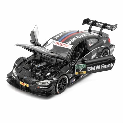 Image of Wizplex RMZ Hobby BMW M4 DTM 2017 Die-Cast Car 1:32 Scale Model Vehicle BMW Bank #7 Black Pull Back Toy for Boys